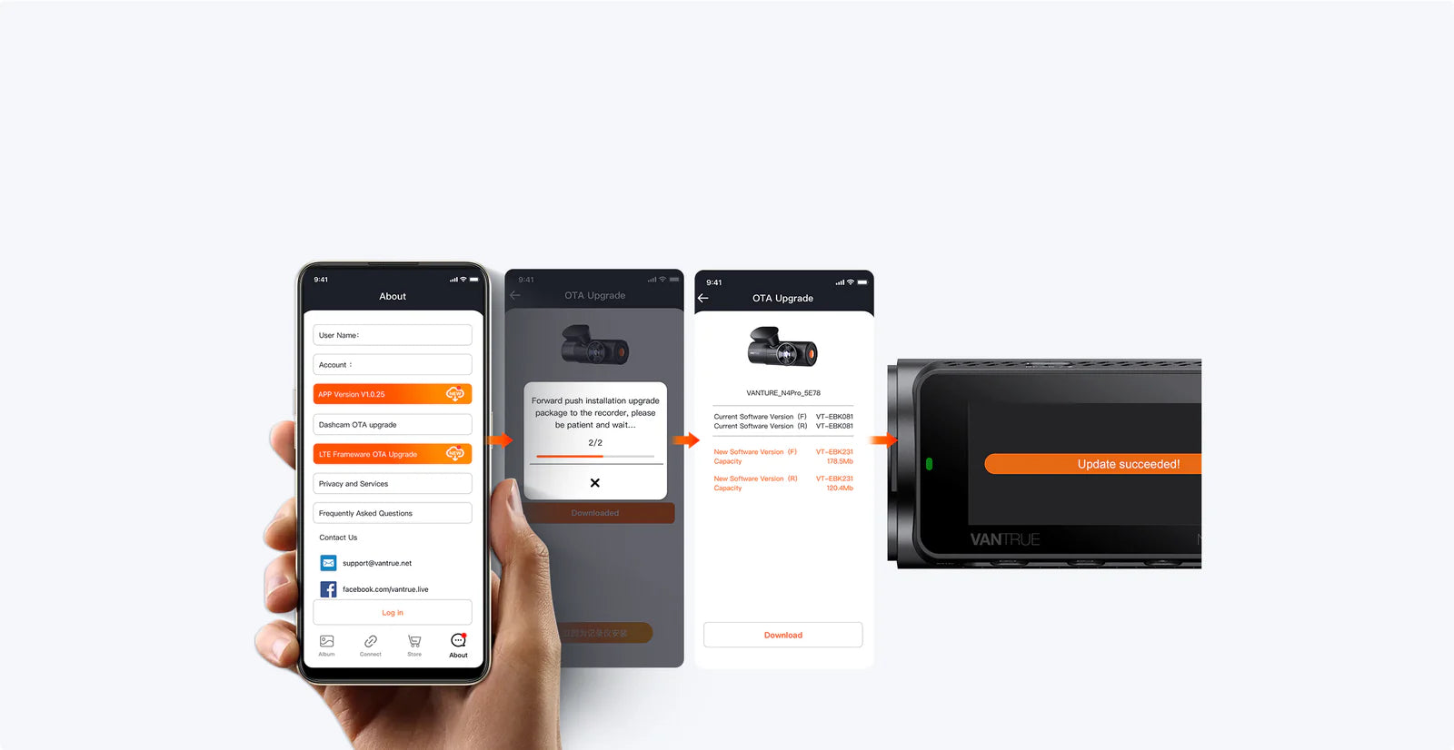 Brand New Vantrue APP