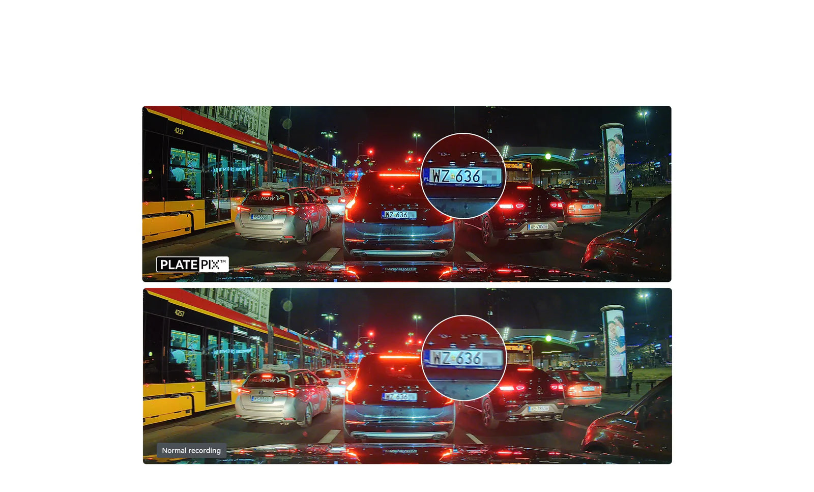 PLATE PIX Night Vision feature