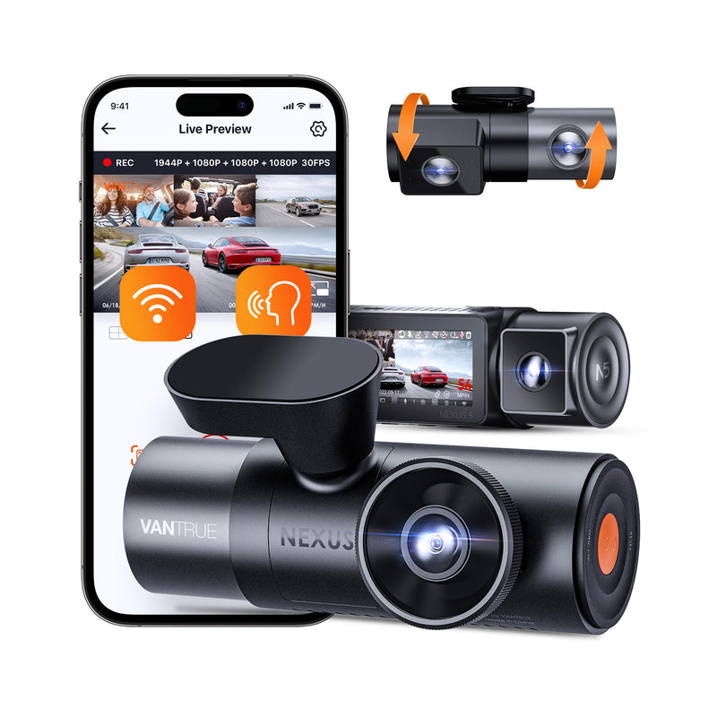 VANTRUE NEXUS 5 フルセット512GB N5ドライブレコーダー Vantrue N5 4‑Channel Dash Cam – 2.7K Front, 1080P Rear + Dual